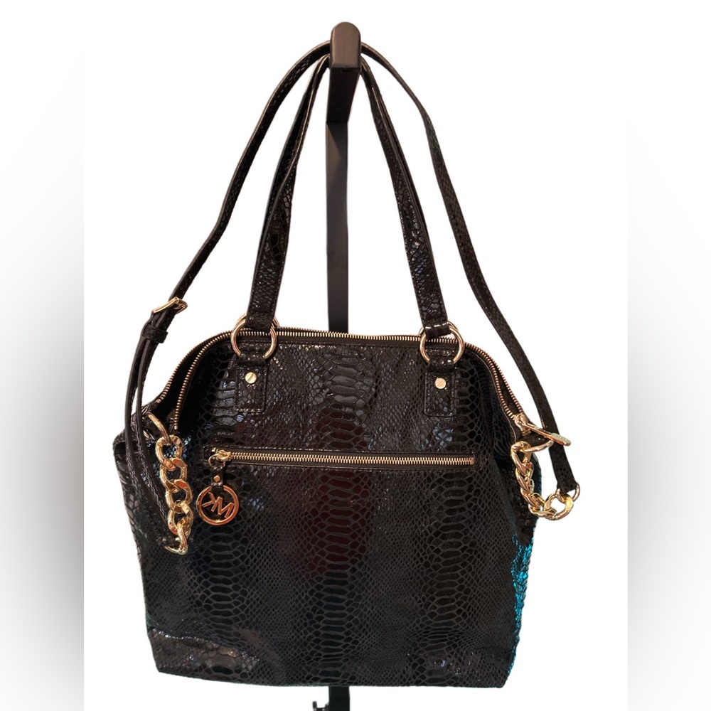 NWT | Michael Kors | Glossy Python Print Hobo Crossbody Bag Purse | 15.5”x13”
